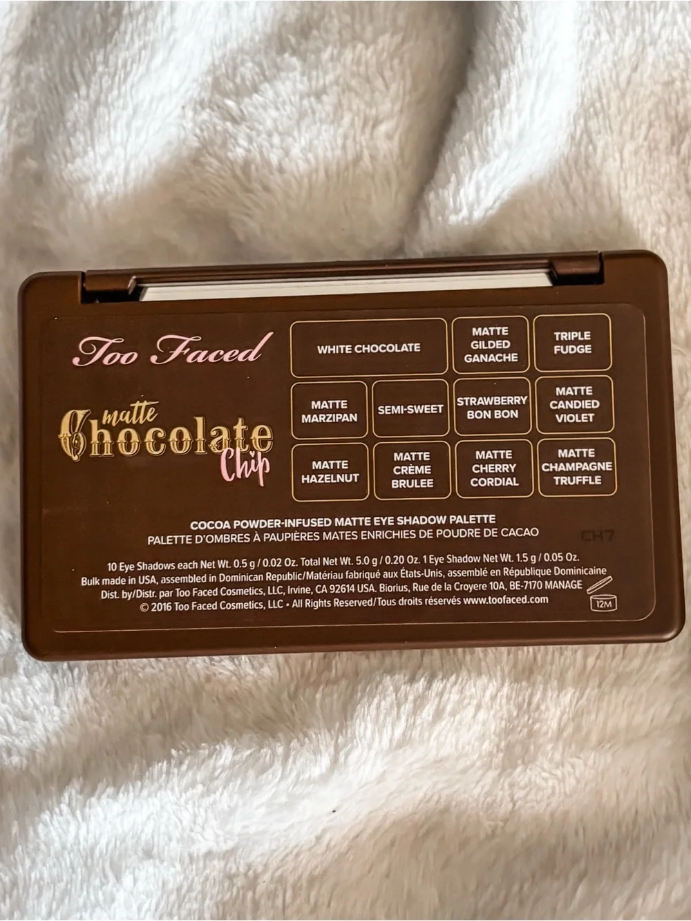 NIB! Too Faced Chocolate Chip Eyeshadow Palette